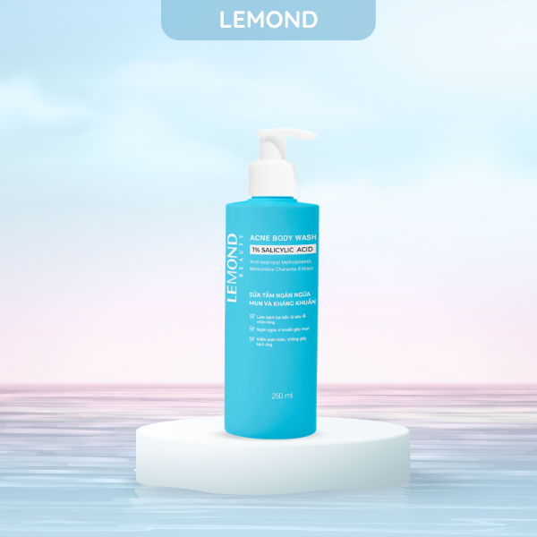 Sữa tắm kháng khuẩn giảm mụn lưng Lemond Acne Body Wash