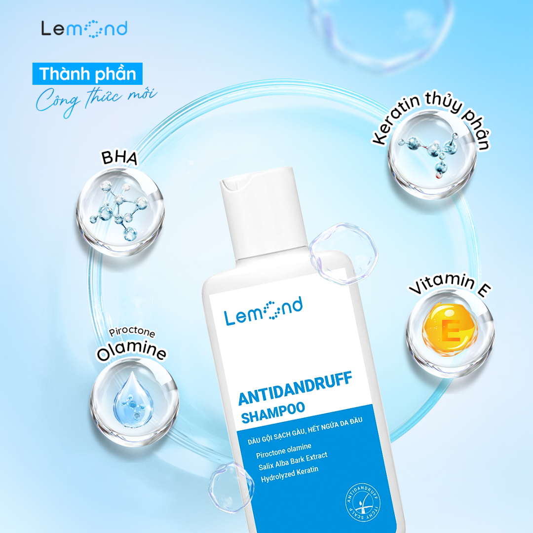 Dầu gội sạch gàu Lemond Antidandruff Shampoo 120ml