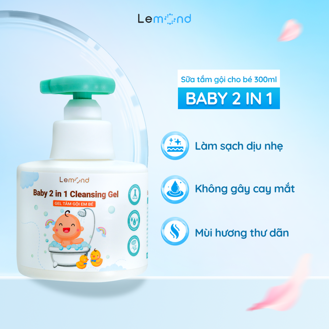 Gel tắm gội em bé Lemond Baby 2 in 1 Cleansing Gel 300ml