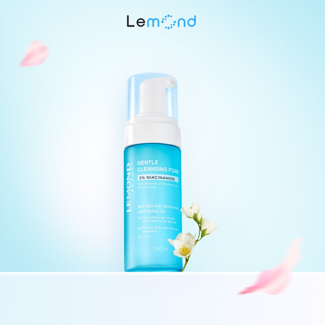 Bọt rửa mặt ngừa mụn, sáng da Lemond Gentle Cleansing Foam 150ml