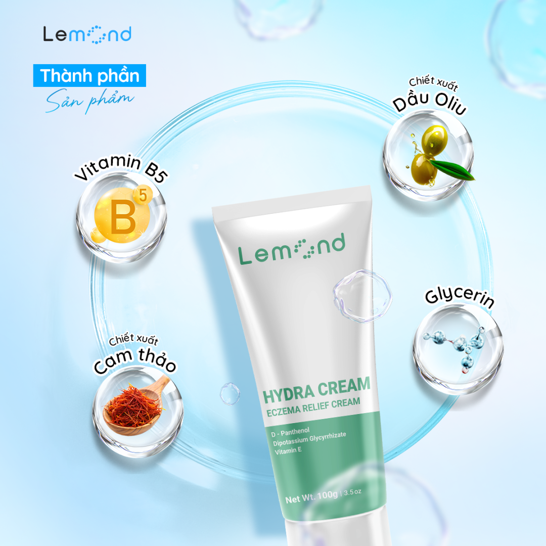 Kem dưỡng ẩm cho da nhạy cảm Lemond Hydra Cream 100g