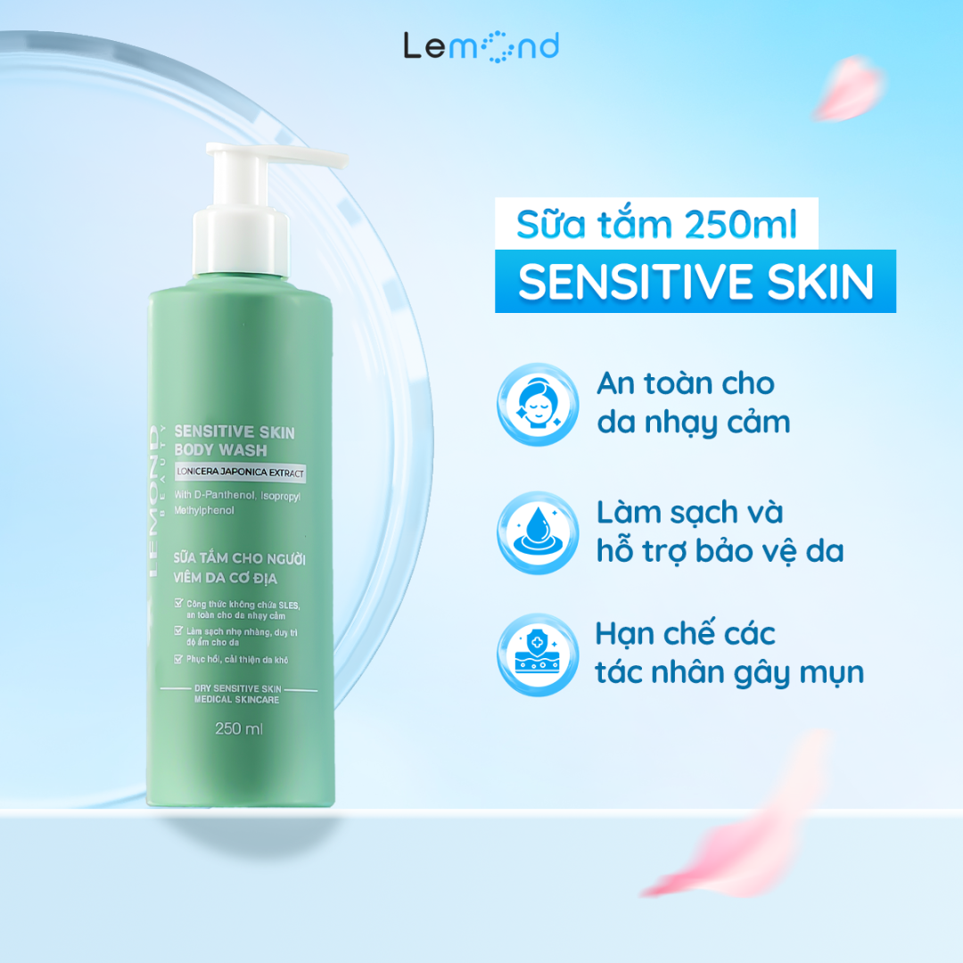 Sữa tắm cho da nhạy cảm Lemond Sensitive Skin Body Wash 250ml
