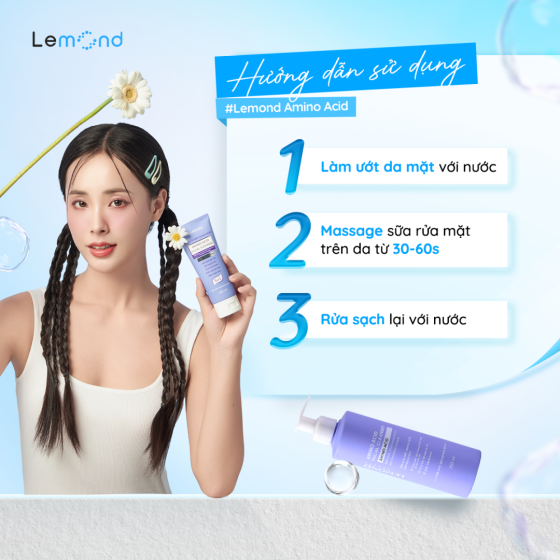 Lemond Amino Acid Facial Cleanser Anh Bia Hdsd
