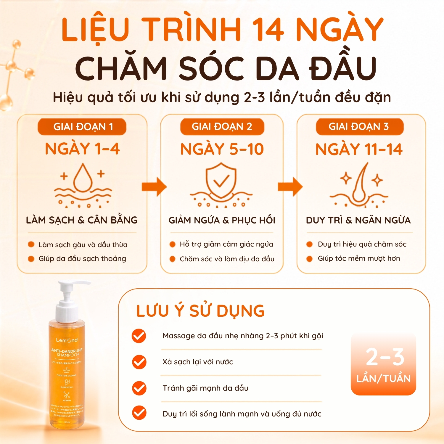 Dầu gội sạch gàu Lemond Antidandruff Shampoo 150ml